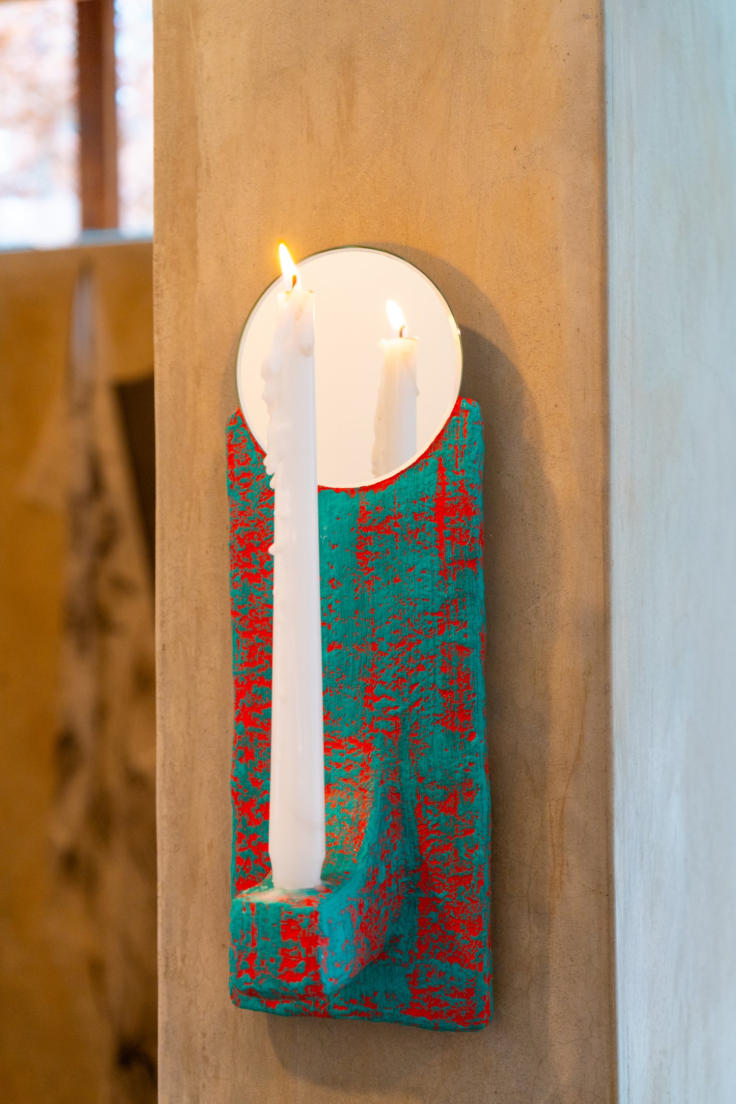 Flame Frame Candle Sconce