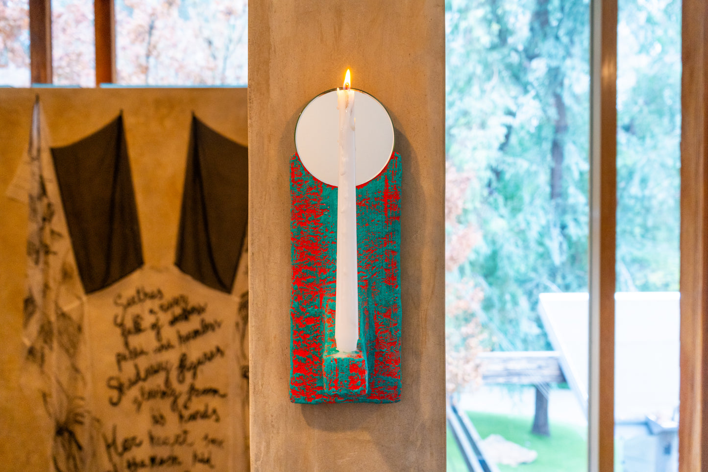 Flame Frame Candle Sconce