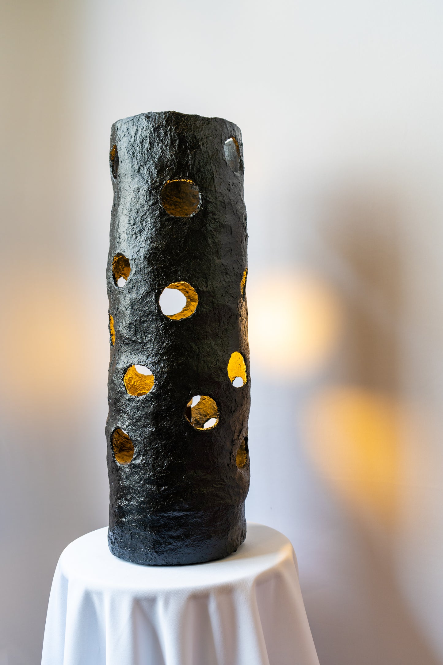 Swiss Cheese Tube Lamp