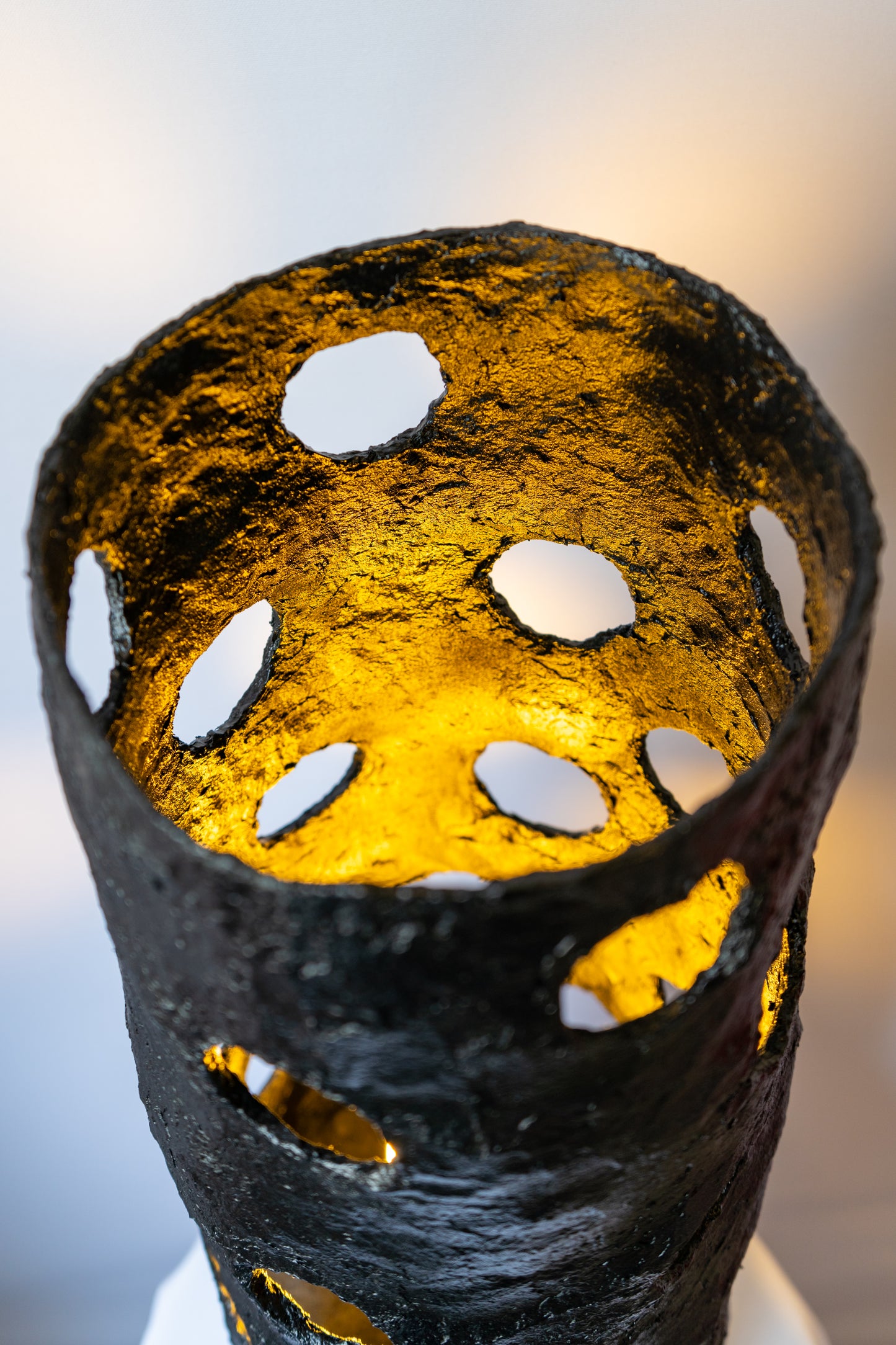 Swiss Cheese Tube Lamp