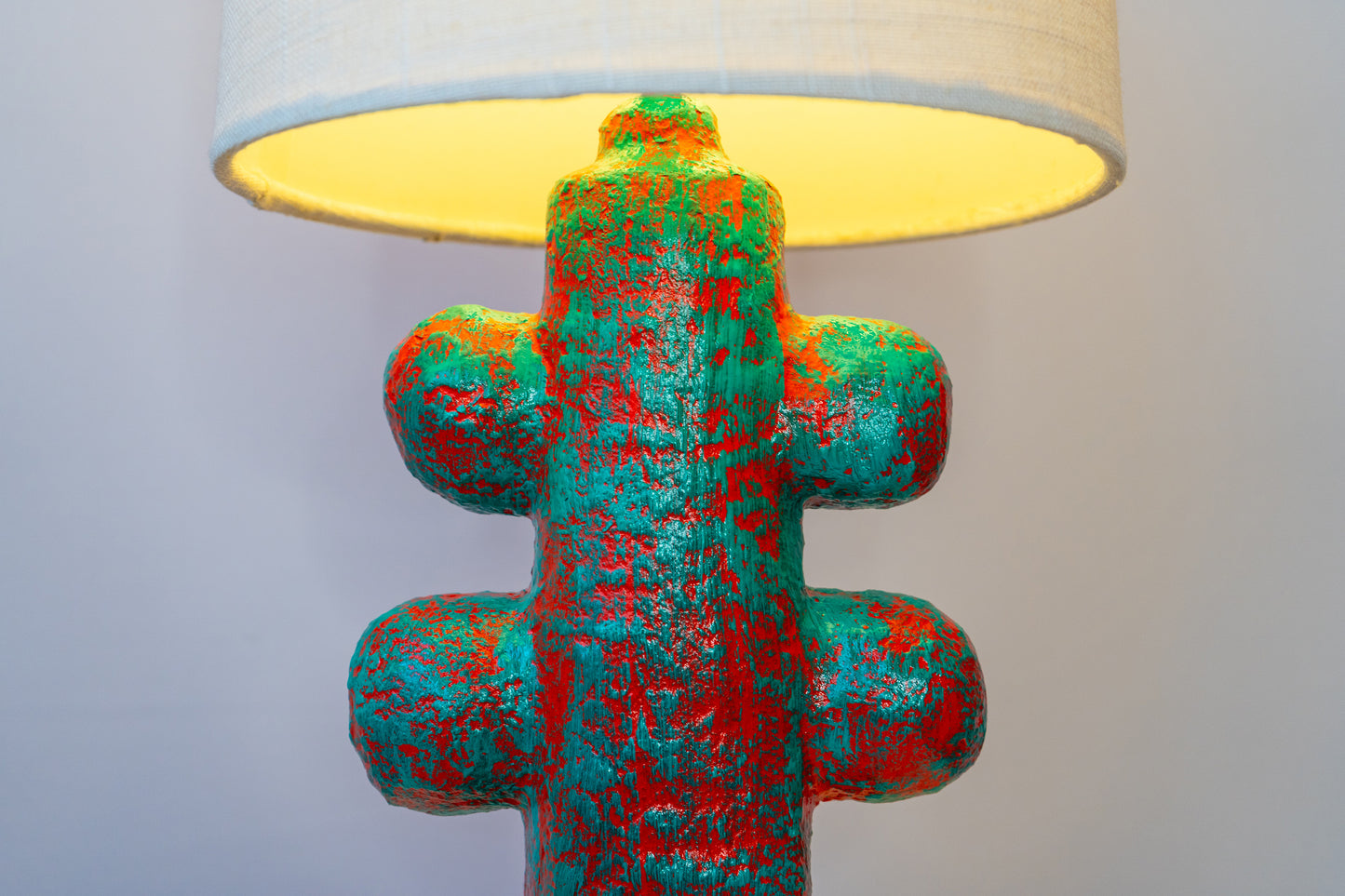 Red and Teal Four Bubble Lamp
