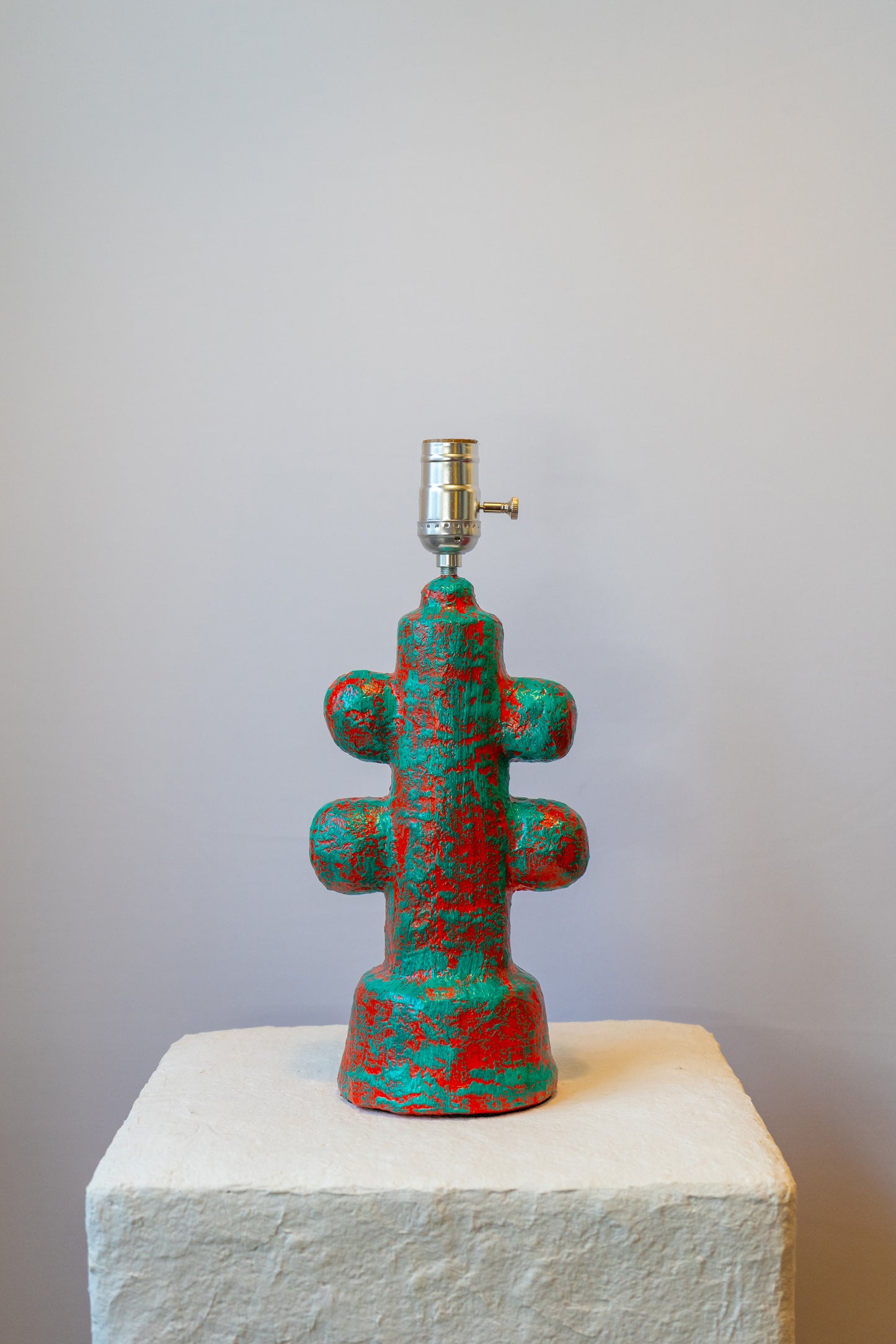 Red and Teal Four Bubble Lamp
