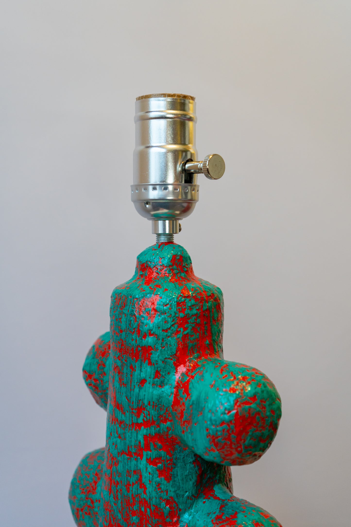 Red and Teal Four Bubble Lamp