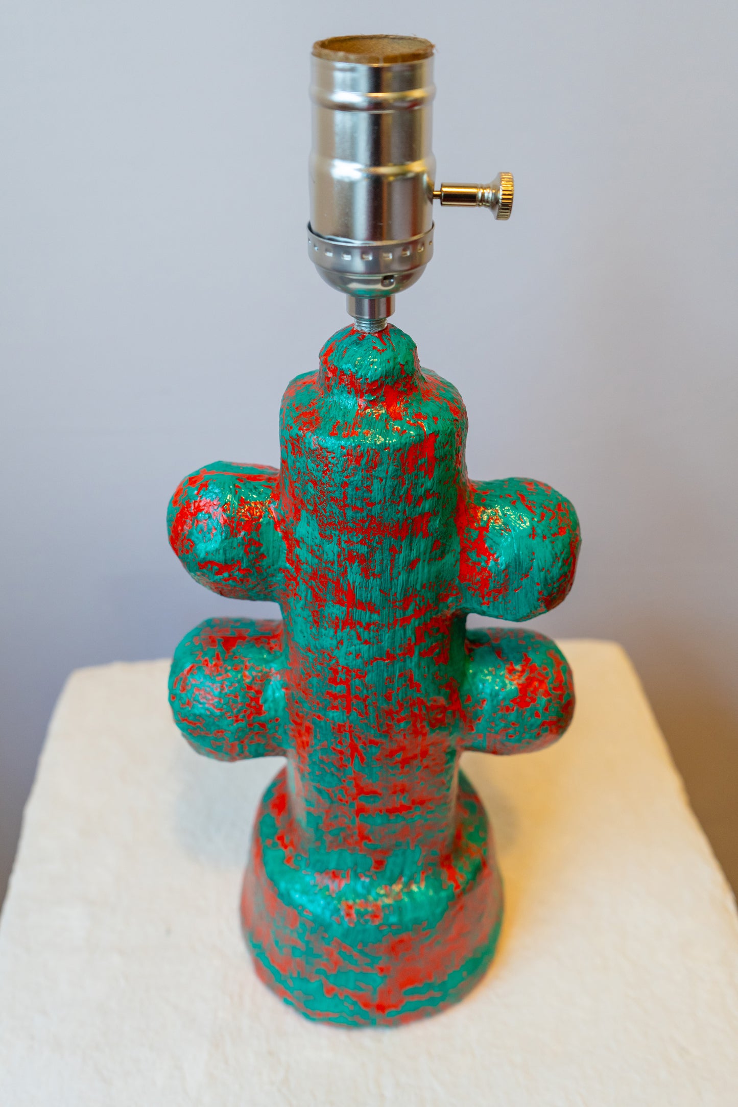 Red and Teal Four Bubble Lamp