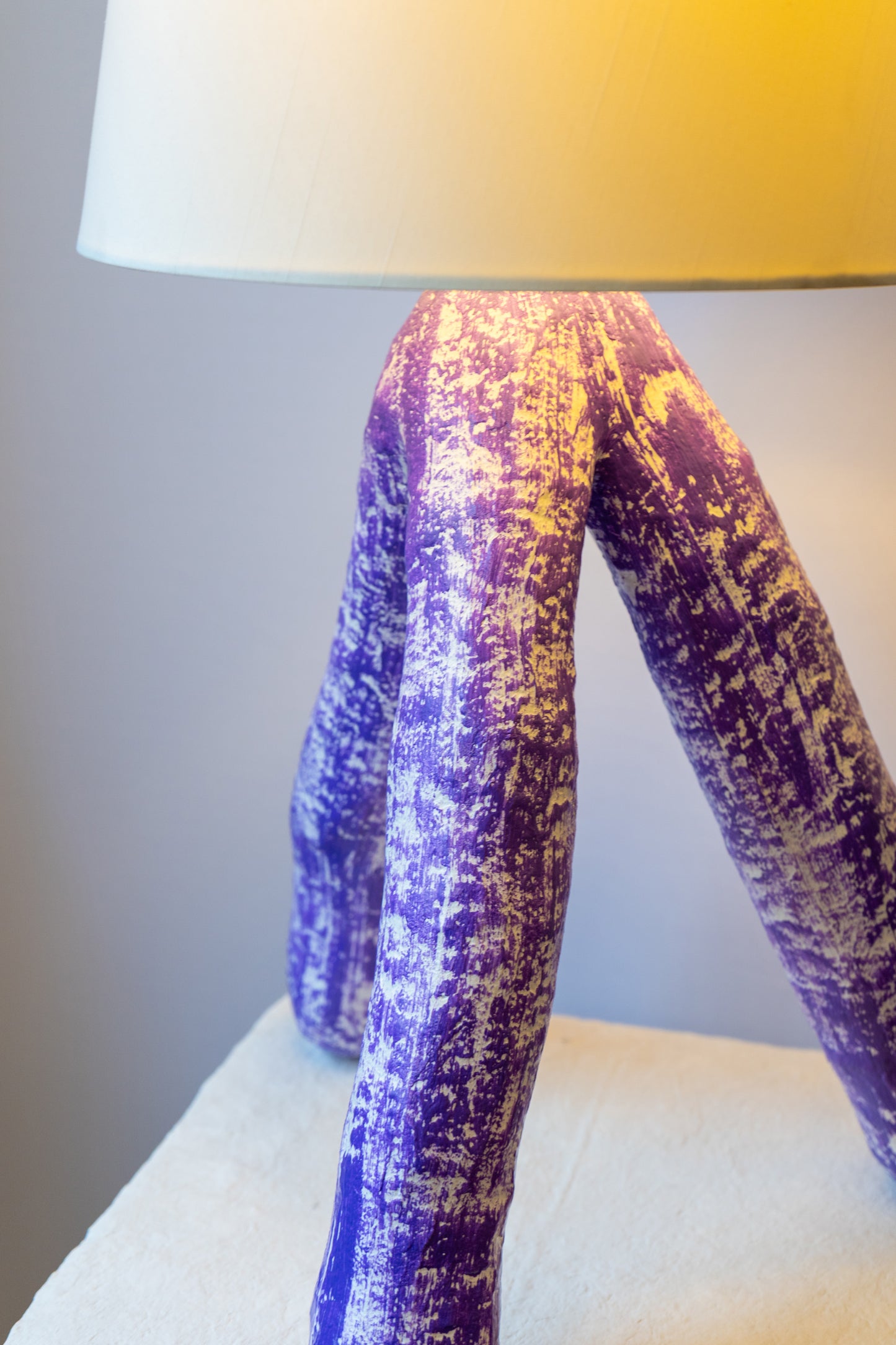 Purple Tripod Lamp
