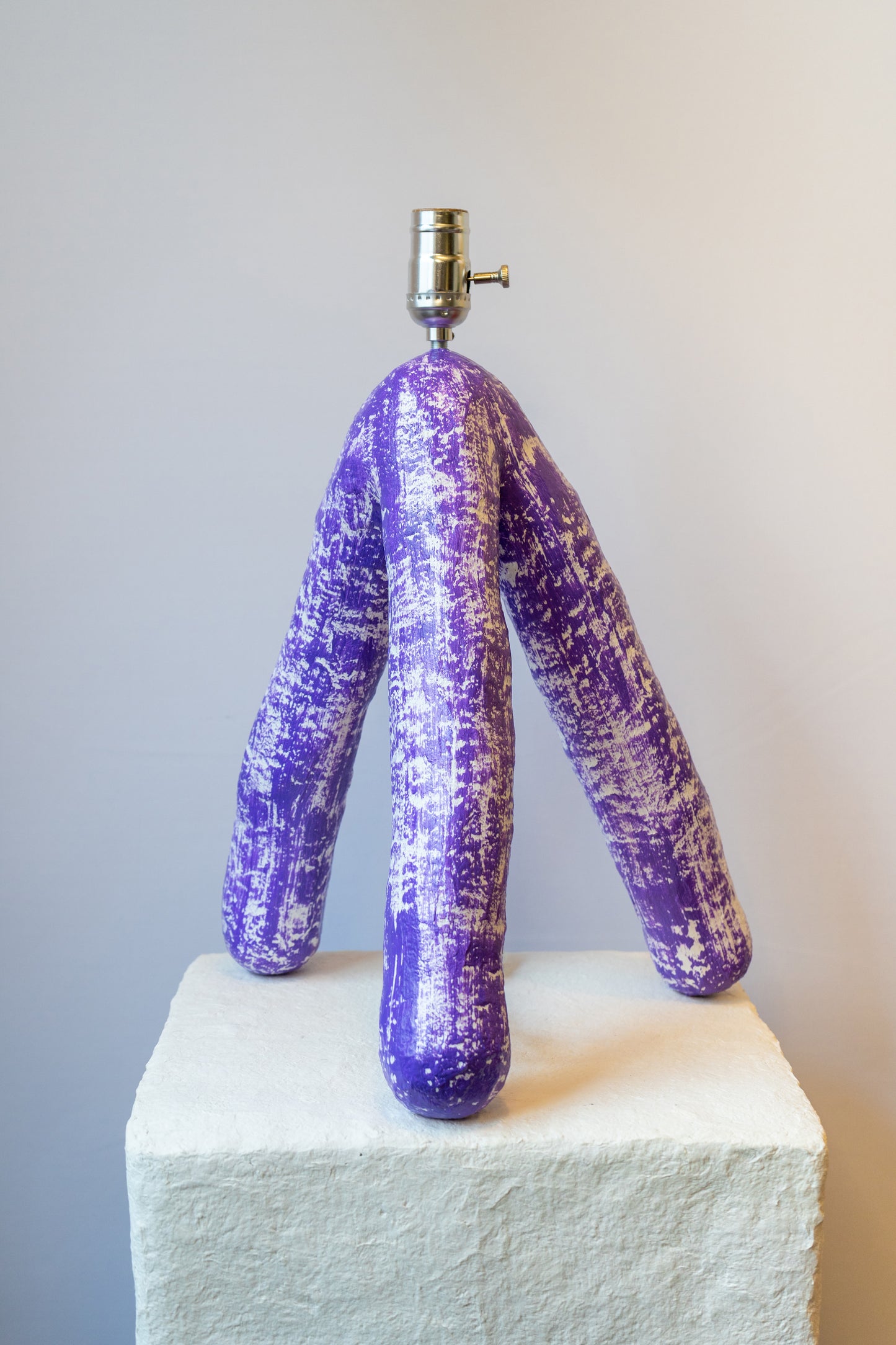 Purple Tripod Lamp