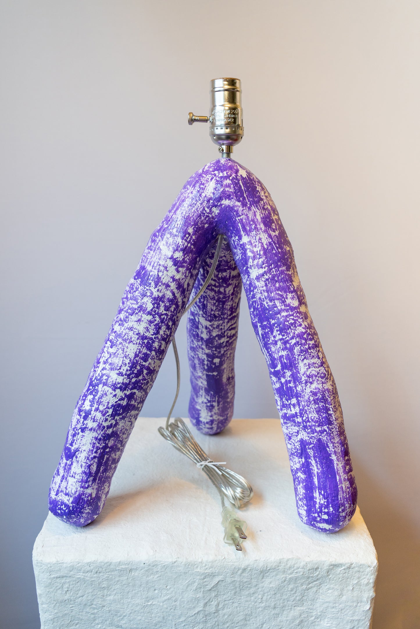 Purple Tripod Lamp