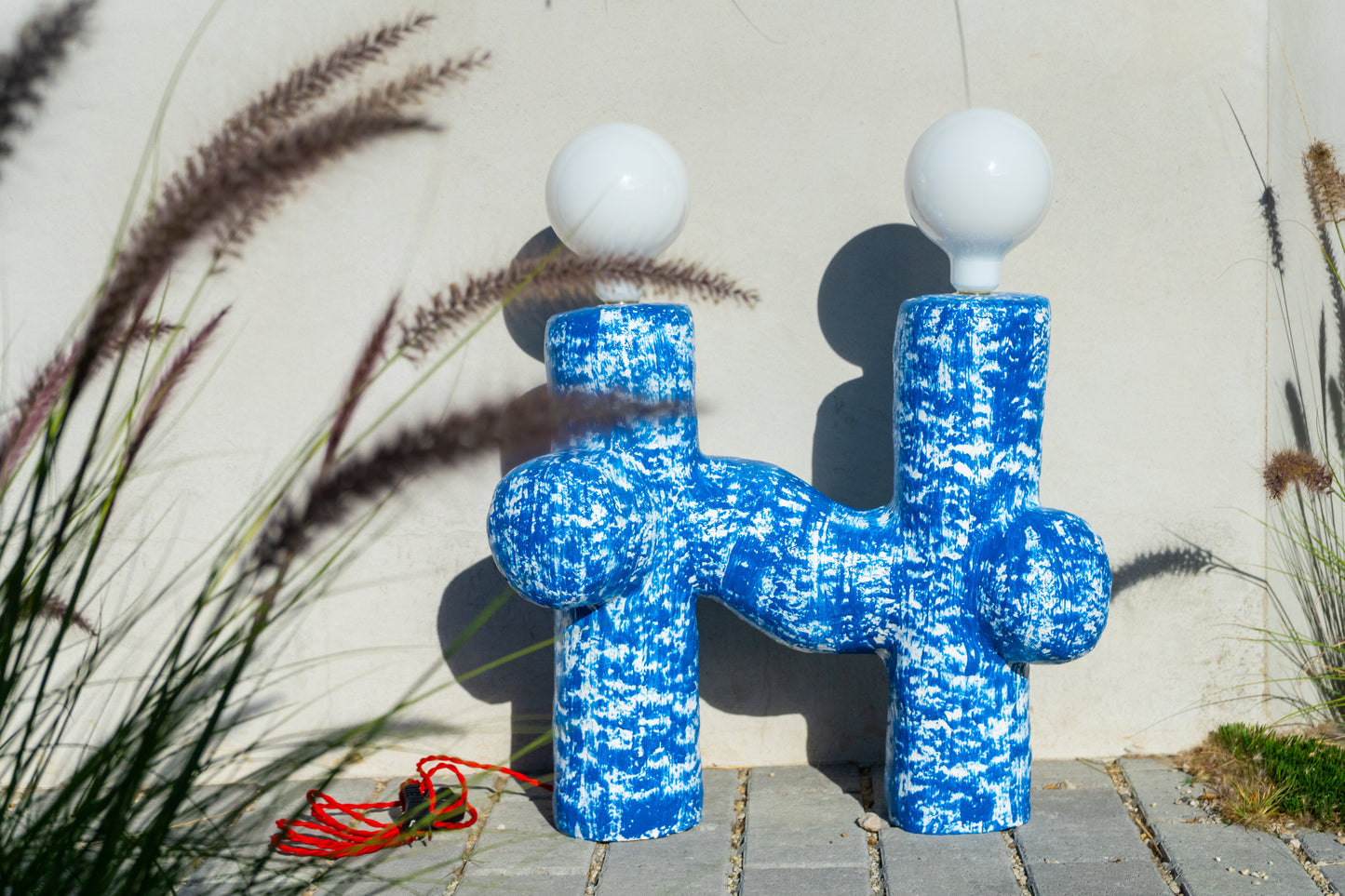 Cobalt Cross Lamp