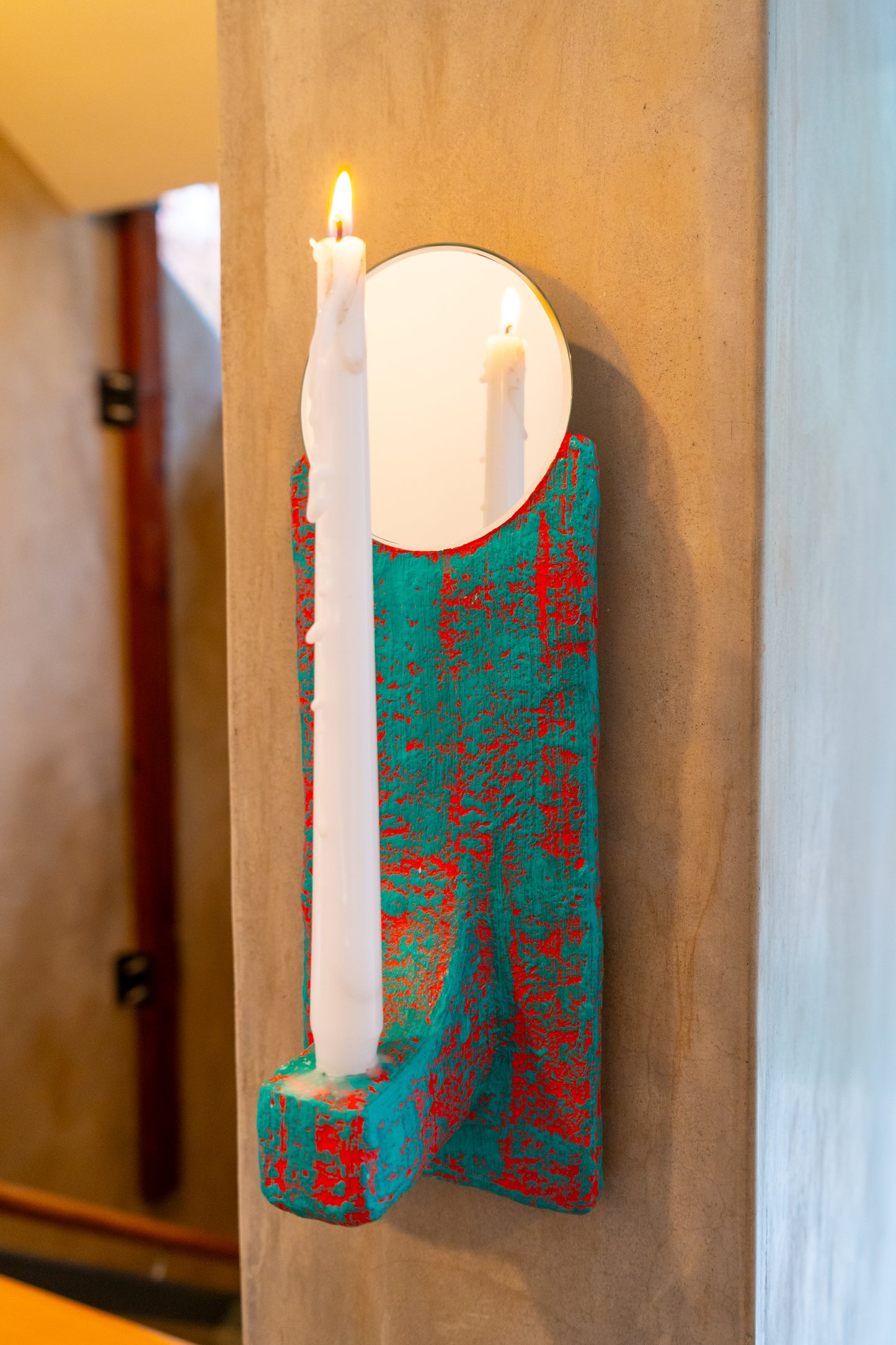 Flame Frame Candle Sconce